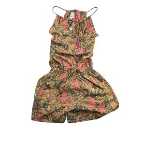 NWT Raga Anthropologie Women’s Boho Floral Print Romper In Size S